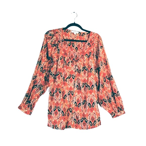 beachlunchlounge Tops - BLL Top Women's M Long Sleeve Red Black Grey Balloon Sleeve Boho Peasant Career